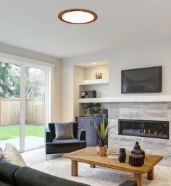 Plafon 1030 plaf 30 drewno standard  1x60W E27 dąb