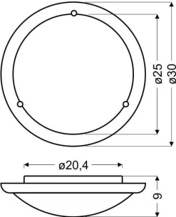Plafon 1030 plaf 30 drewno standard  1x60W E27 dąb