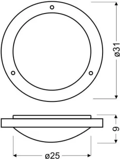 Plafon Aquila plafon 31 10W LED 6500K  biały IP44