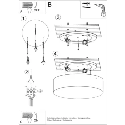 Plafon ARENA 25 szary
