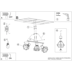 Plafon ARTEMIS 3 biały