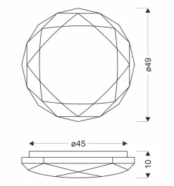 Plafon Baldo plafon 49cm 60W LED 4000K  klosz biały