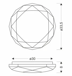 Plafon Baldo plafon 33,5cm 24W LED 4000K  klosz biały
