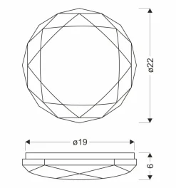 Plafon Baldo plafon 22cm 12W LED 4000K  klosz biały