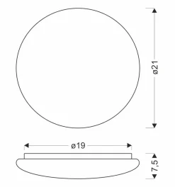 Plafon Belina plafon 21cm 12W LED 4000K  klosz biały