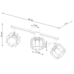 Plafon BELUCI 3 biały
