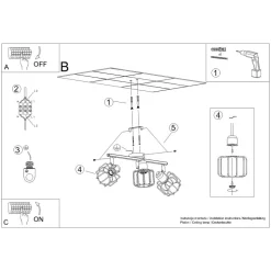 Plafon BELUCI 3 biały
