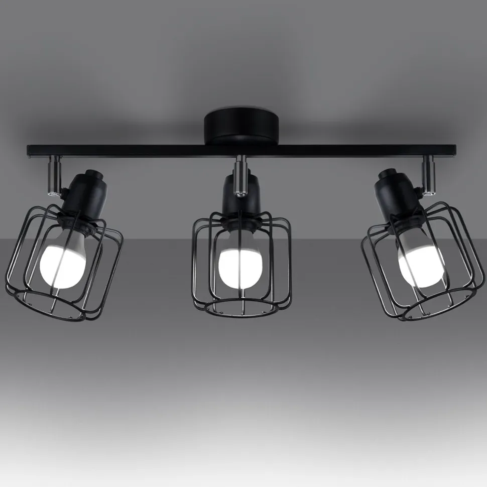 Plafon BELUCI 3 czarny