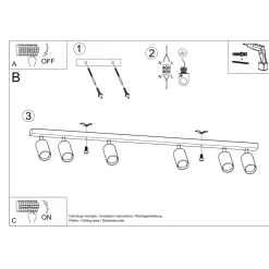 Plafon BERG 6 naturalne drewno