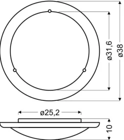 Plafon Bianca 40 drewno standard 16W LED  6500 K dąb