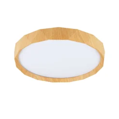 Plafon Cadix biały+drewniany 24W LED 38,5 cm klosz biały