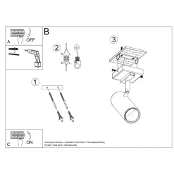 Plafon DIREZIONE 1 biały