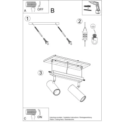 Plafon DIREZIONE 2 biały