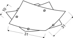 Plafon Dublos 31x31 1x9W led