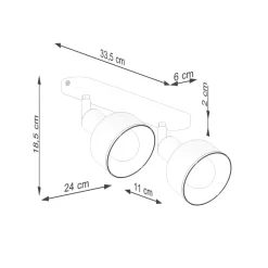 Plafon ELBA 2 czarny