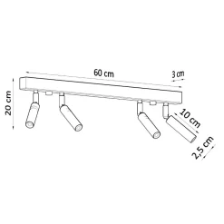 Plafon EYETECH 4 biały