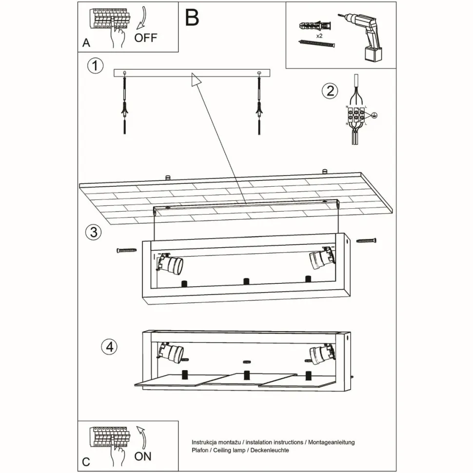 Plafon FENIKS 2 biały