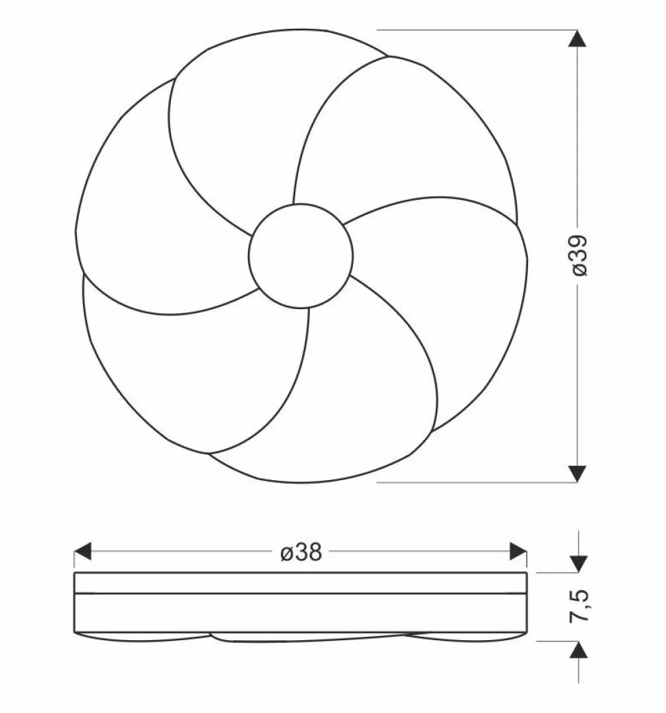 Plafon Fiorino drewniany 24W LED 39cm biały+drewniany 4000K