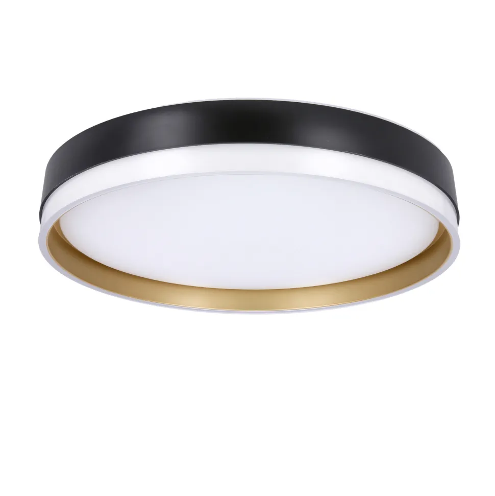 Plafon Florida plafon biało złoty+czarny 24W LED 38 cm klosz biały