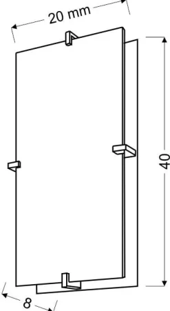 Plafon Frena 40x20 2x60W E27 satyna