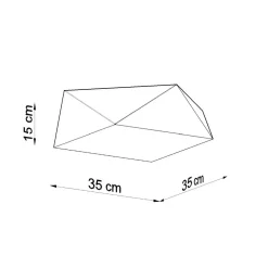 Plafon HEXA 35 biały
