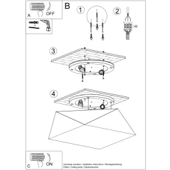 Plafon HEXA 35 biały