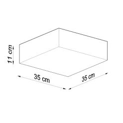 Plafon HORUS 35 czarny