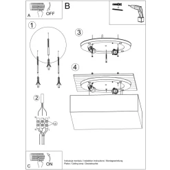 Plafon HORUS 35 czarny