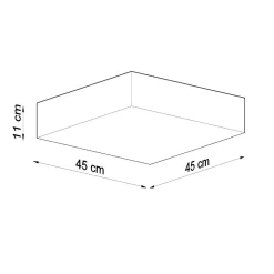 Plafon HORUS 45 czarny