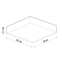 Plafon HORUS 55 szary