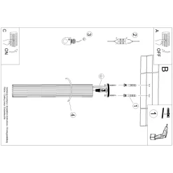 Plafon KARBON 60 beżowy