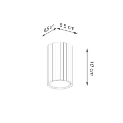 Plafon KARBON 10 biały