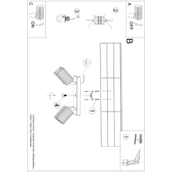 Plafon KARBON 4 biały