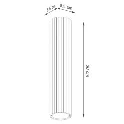 Plafon KARBON 30 biały