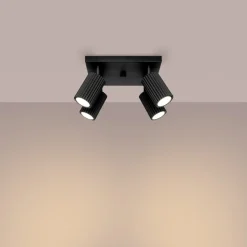 Plafon KARBON 4 czarny