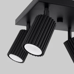 Plafon KARBON 4 czarny