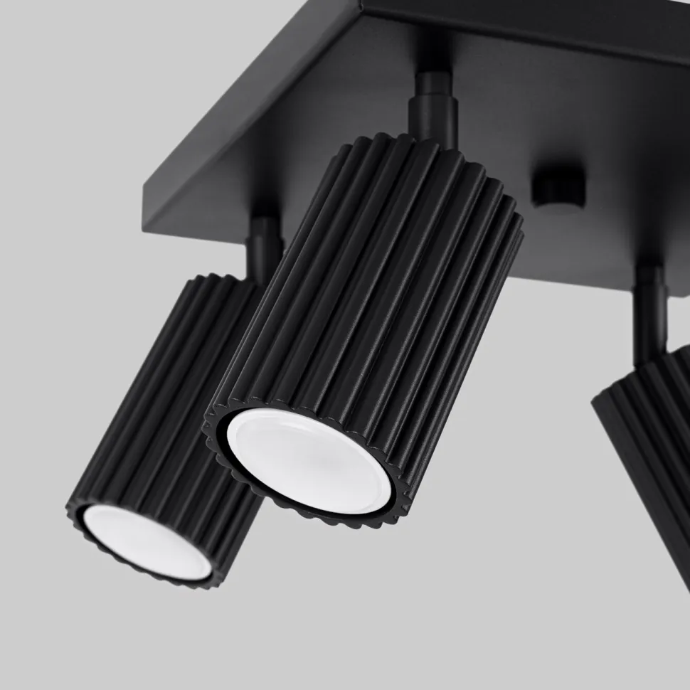 Plafon KARBON 4 czarny