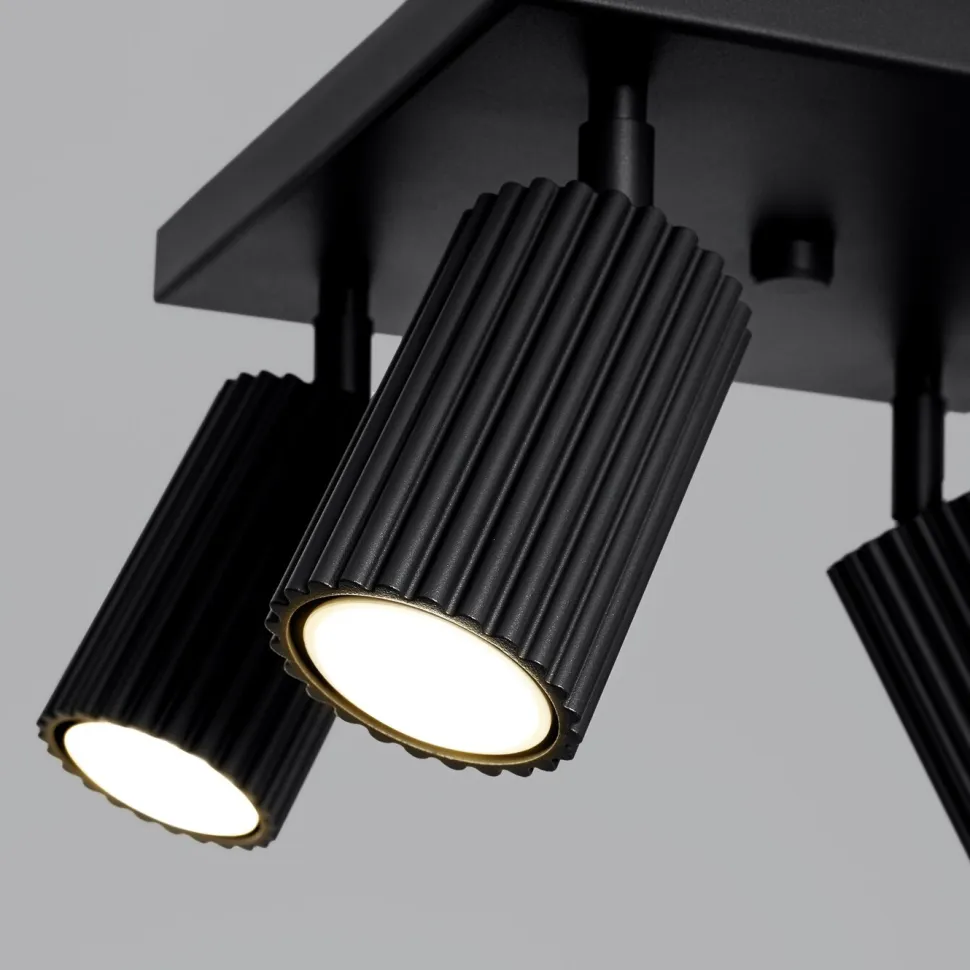 Plafon KARBON 4 czarny