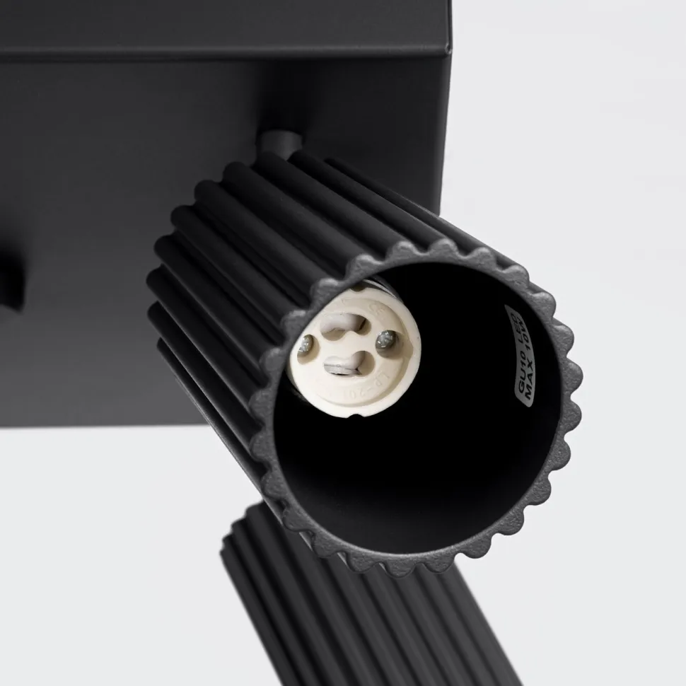 Plafon KARBON 4 czarny