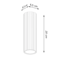 Plafon KARBON 20 czarny