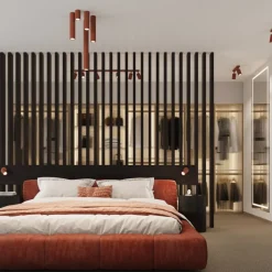 Plafon KARBON 4 ochra czerwona