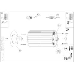 Plafon KARBON 10 ochra czerwona