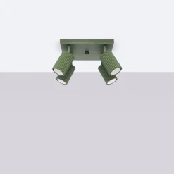 Plafon KARBON 4 zielony oliwkowy