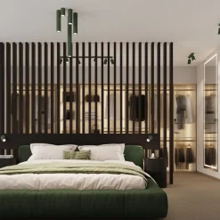 Plafon KARBON 4 zielony oliwkowy