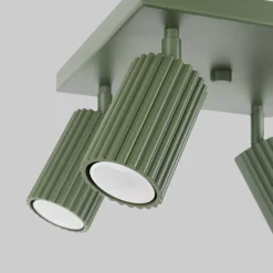 Plafon KARBON 4 zielony oliwkowy