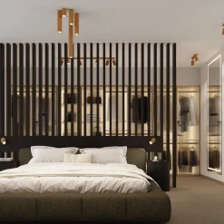 Plafon KARBON 10 złoty