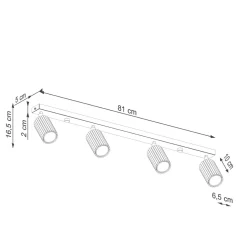 Plafon KARBON 4L beżowy