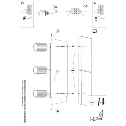 Plafon KARBON 3L biały