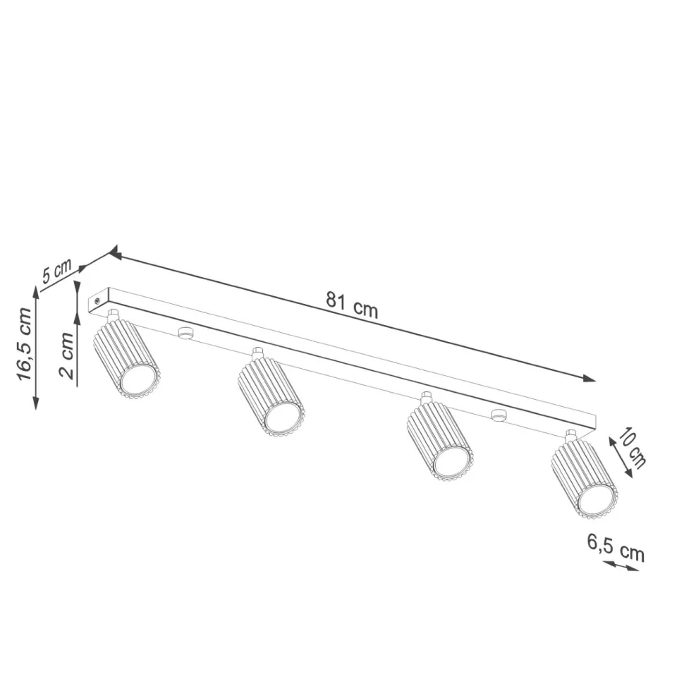 Plafon KARBON 4L biały