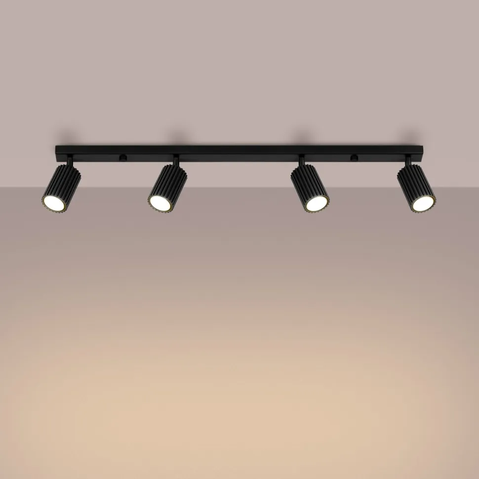 Plafon KARBON 4L czarny